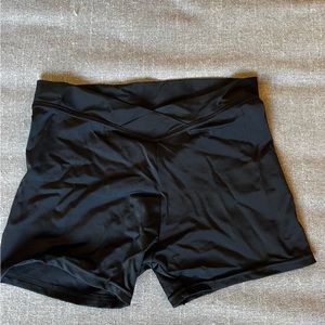 Black spandex booty shorts size medium